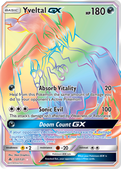 Yveltal-GX, Forbidden Light #137, Pokémon TCG card