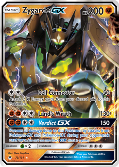 Zygarde-GX, Forbidden Light #73, Pokémon TCG card