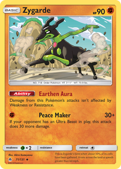 Zygarde, Forbidden Light #71, Pokémon TCG card