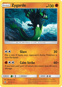 Zygarde, Forbidden Light #72, Pokémon TCG card