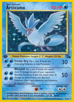 Articuno, Fossil #2, Pokémon TCG card