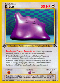 Ditto, Fossil #18, Pokémon TCG card