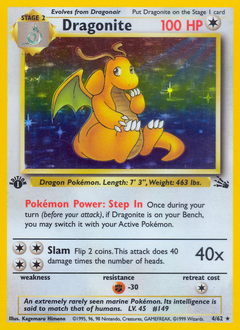 Dragonite, Fossil #4, Pokémon TCG card