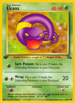 Ekans, Fossil #46, Pokémon TCG card