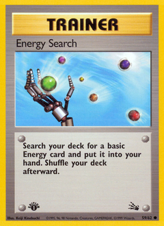 Energy Search, Fossil #59, Pokémon TCG card