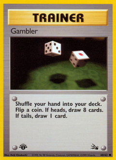 Gambler, Fossil #60, Pokémon TCG card