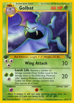 Golbat, Fossil #34, Pokémon TCG card