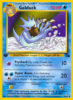 Golduck, Fossil #35, Pokémon TCG card