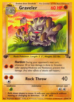Graveler, Fossil #37, Pokémon TCG card