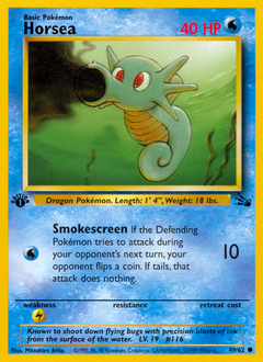 Horsea, Fossil #49, Pokémon TCG card