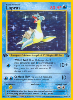 Lapras, Fossil #10, Pokémon TCG card