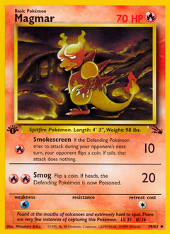 Magmar, Fossil #39, Pokémon TCG card