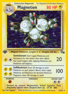 Magneton, Fossil #11, Pokémon TCG card