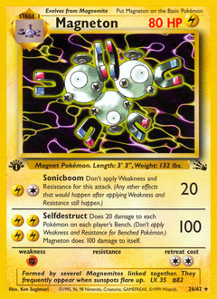 Magneton, Fossil #26, Pokémon TCG card