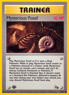Mysterious Fossil, Fossil #62, Pokémon TCG card
