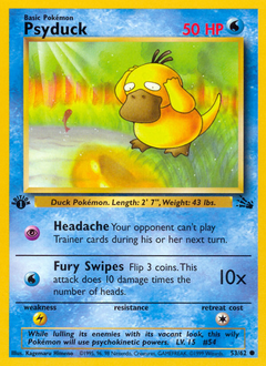 Psyduck, Fossil #53, Pokémon TCG card