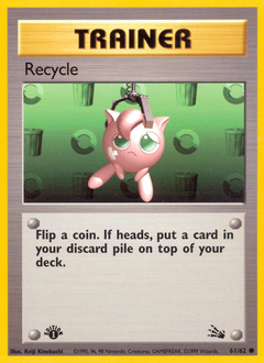 Recycle, Fossil #61, Pokémon TCG card