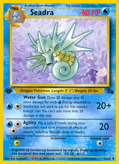 Seadra, Fossil #42, Pokémon TCG card