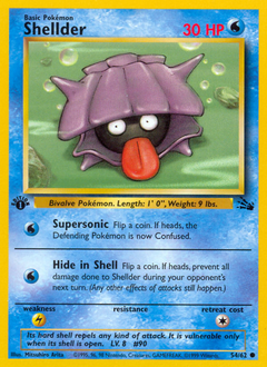 Shellder, Fossil #54, Pokémon TCG card