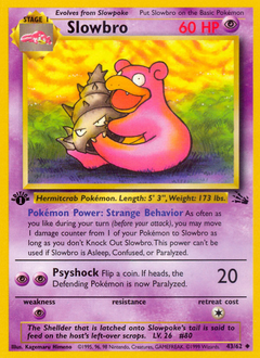 Slowbro, Fossil #43, Pokémon TCG card