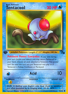 Tentacool, Fossil #56, Pokémon TCG card