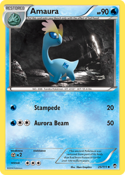 Amaura, Furious Fists #25, Pokémon TCG card