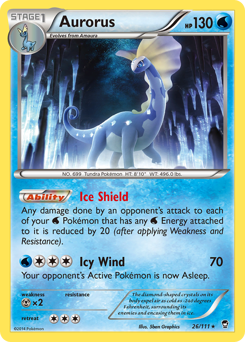 Aurorus, Furious Fists #26, Pokémon TCG card