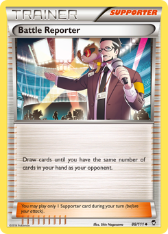 Battle Reporter, Furious Fists #88, Pokémon TCG card