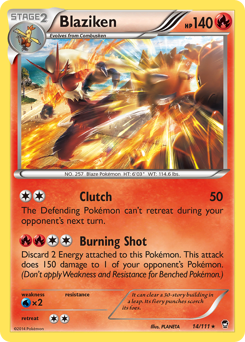 Blaziken, Furious Fists #14, Pokémon TCG card