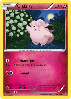 Clefairy, Furious Fists #69, Pokémon TCG card