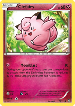 Clefairy, Furious Fists #70, Pokémon TCG card