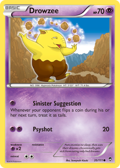 Drowzee, Furious Fists #35, Pokémon TCG card