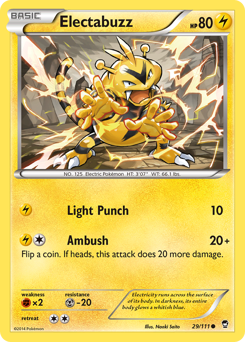 Electabuzz, Furious Fists #29, Pokémon TCG card