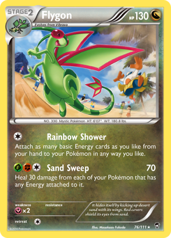 Flygon, Furious Fists #76, Pokémon TCG card
