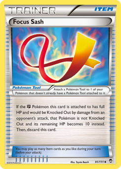 Focus Sash, Furious Fists #91, Pokémon TCG card