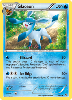 Glaceon, Furious Fists #19, Pokémon TCG card