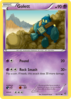 Golett, Furious Fists #42, Pokémon TCG card