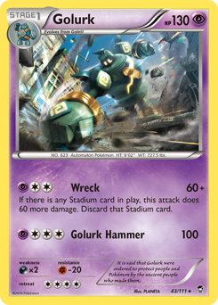 Golurk, Furious Fists #43, Pokémon TCG card