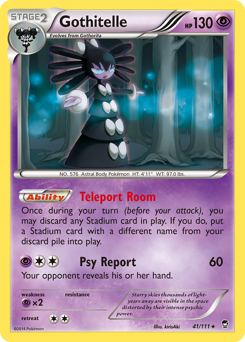 Gothitelle, Furious Fists #41, Pokémon TCG card