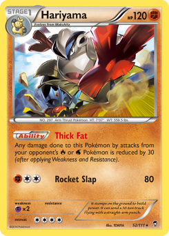 Hariyama, Furious Fists #52, Pokémon TCG card