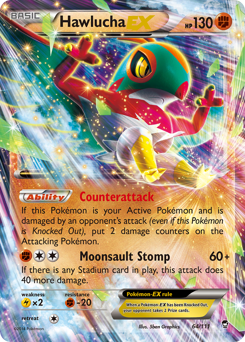 Hawlucha-EX, Furious Fists #64, Pokémon TCG card