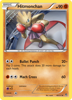 Hitmonchan, Furious Fists #48, Pokémon TCG card