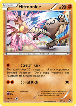Hitmonlee, Furious Fists #47, Pokémon TCG card