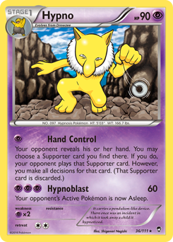 Hypno, Furious Fists #36, Pokémon TCG card