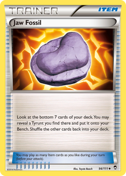 Jaw Fossil, Furious Fists #94, Pokémon TCG card