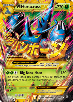 M Heracross-EX, Furious Fists #112, Pokémon TCG card