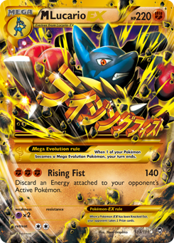 M Lucario-EX, Furious Fists #113, Pokémon TCG card