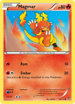 Magmar, Furious Fists #10, Pokémon TCG card