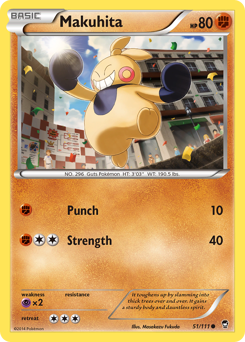 Makuhita, Furious Fists #51, Pokémon TCG card