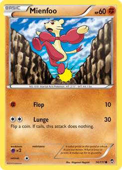 Mienfoo, Furious Fists #56, Pokémon TCG card